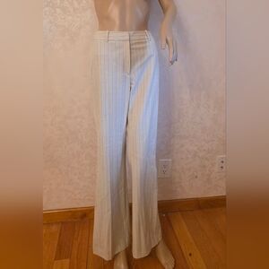 Tahari Men's Light Beige Pinstripe Dress Pants